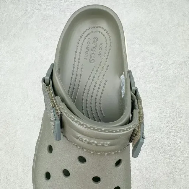 Crocs Echo Clog Verde Militar Beige Zuecos 6