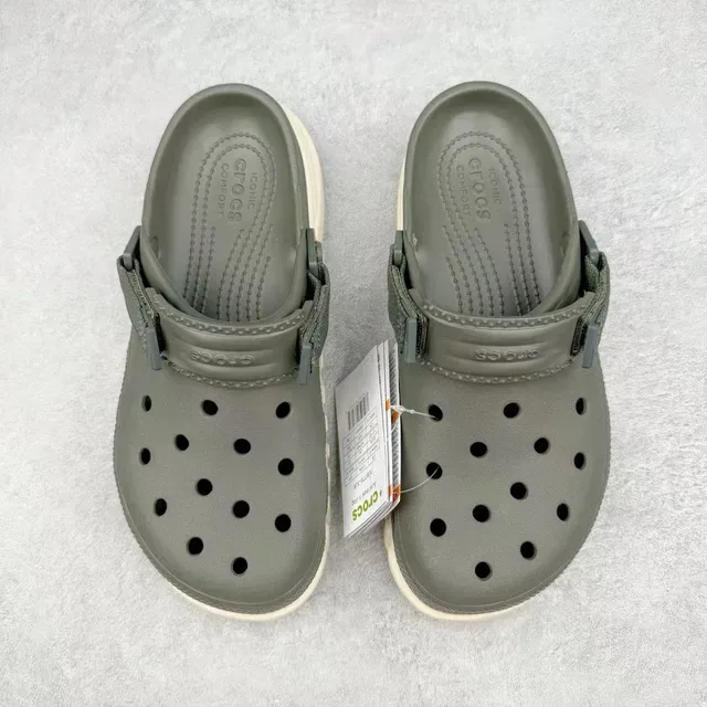 Crocs Echo Clog Verde Militar Beige Zuecos 9