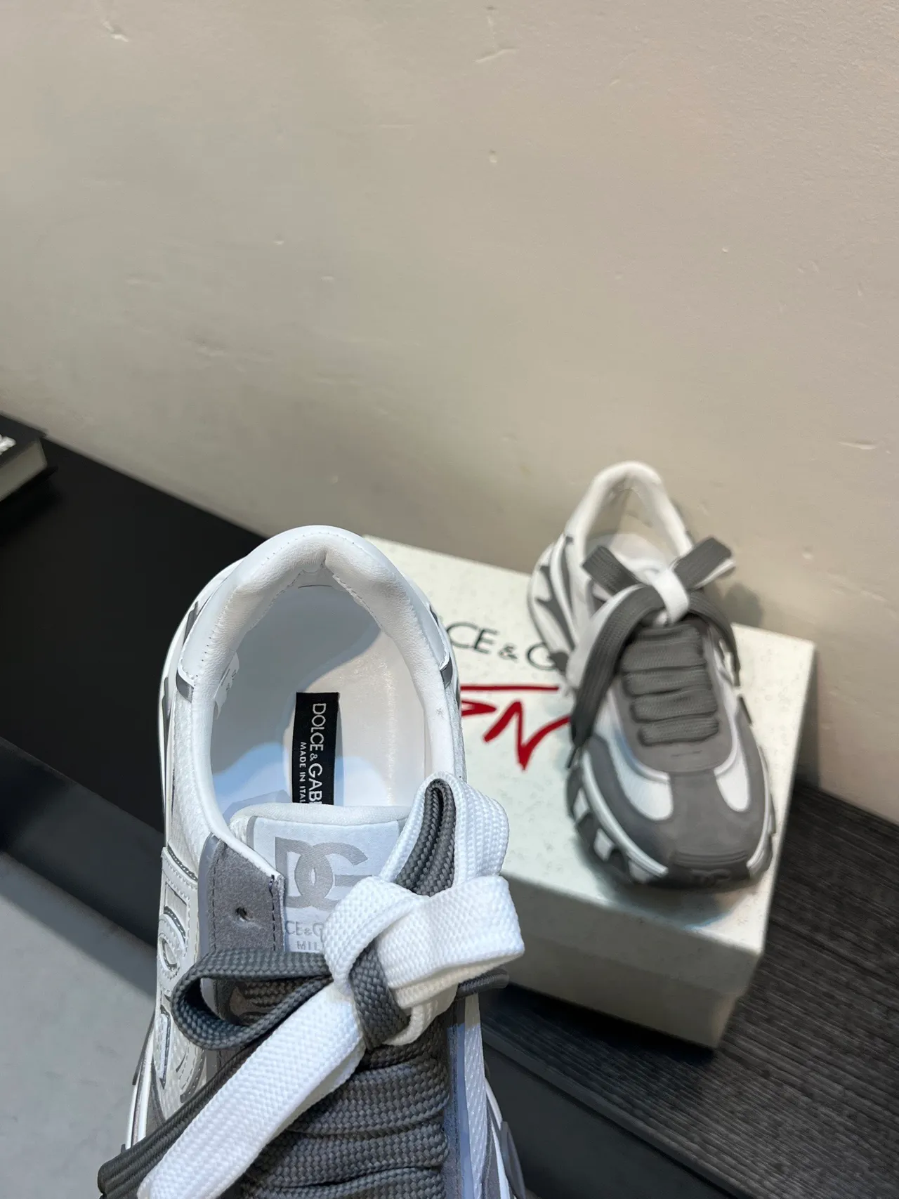 DC Shoes सफेद ग्रे प्लेटफॉर्म सोल मिश्रित सामग्री ऊपरी मोटी स्नीकर 7