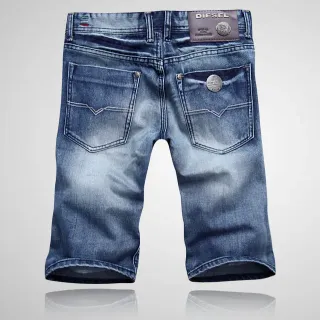 Diesel Medium-Wash Distressed Denim Shorts