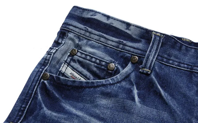 Diesel Medium-Wash Distressed Denim Shorts 9