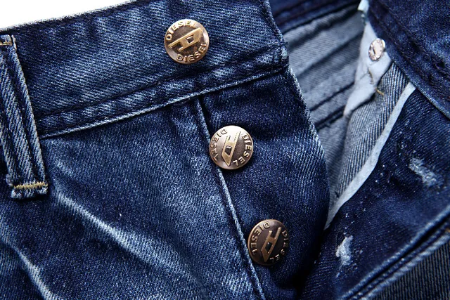 Diesel Medium-Wash Distressed Denim Shorts 16