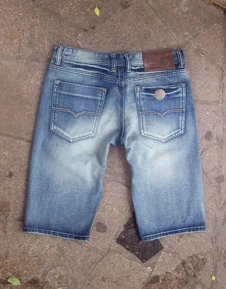Diesel Medium-Wash Distressed Denim Shorts 23