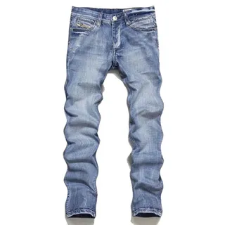 Diesel Slim-Tapered Medium Wash Distressed Jeans 2