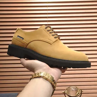 Christian Dior Beige Black Mustard Suede-Like Upper Lug Sole Derby Shoes