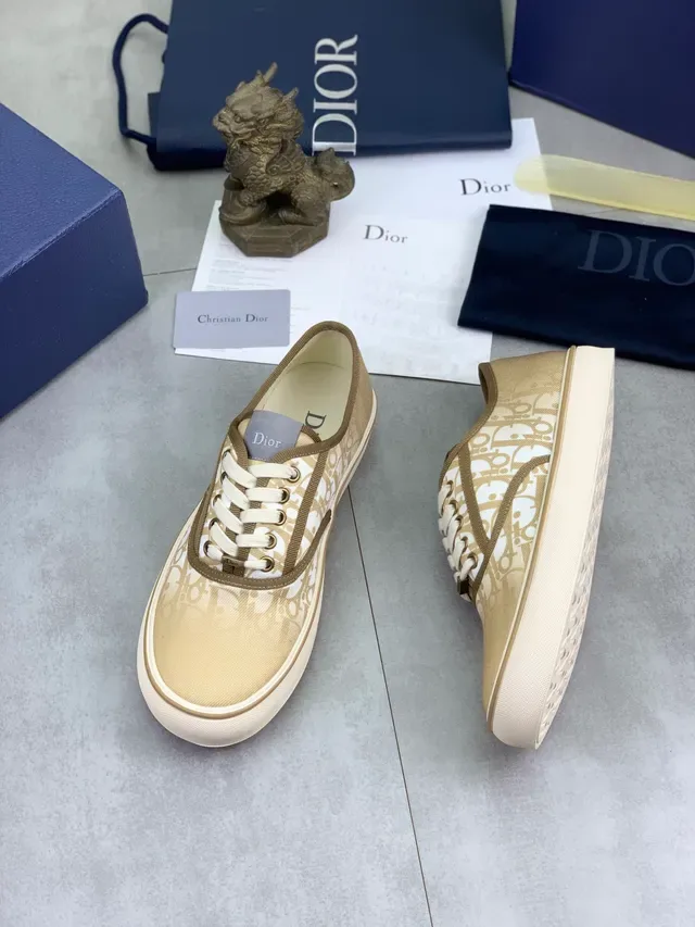 Dior B-Series Monogram Beige Platform Lifestyle Sneakers 5