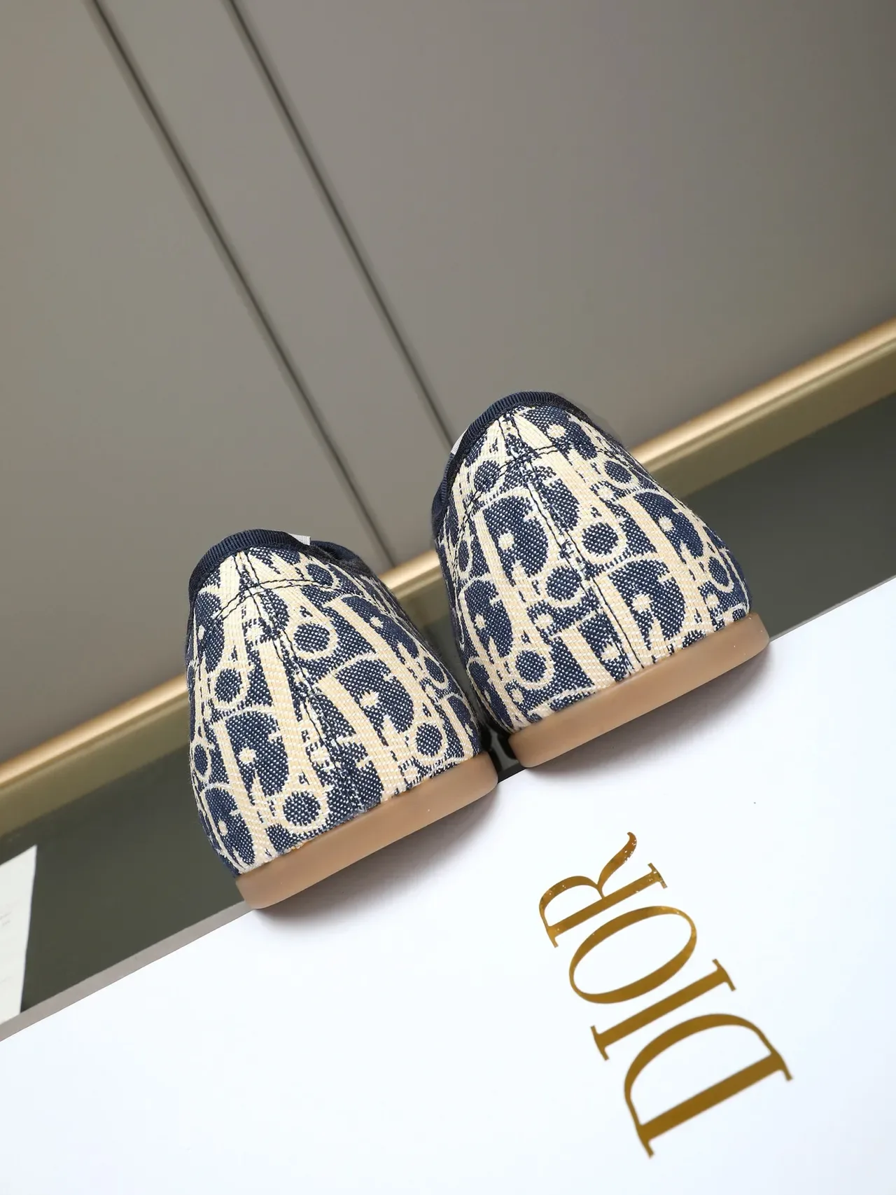 Dior B-Series Monogrammed Canvas Navy and Beige Lifestyle Sneaker 3