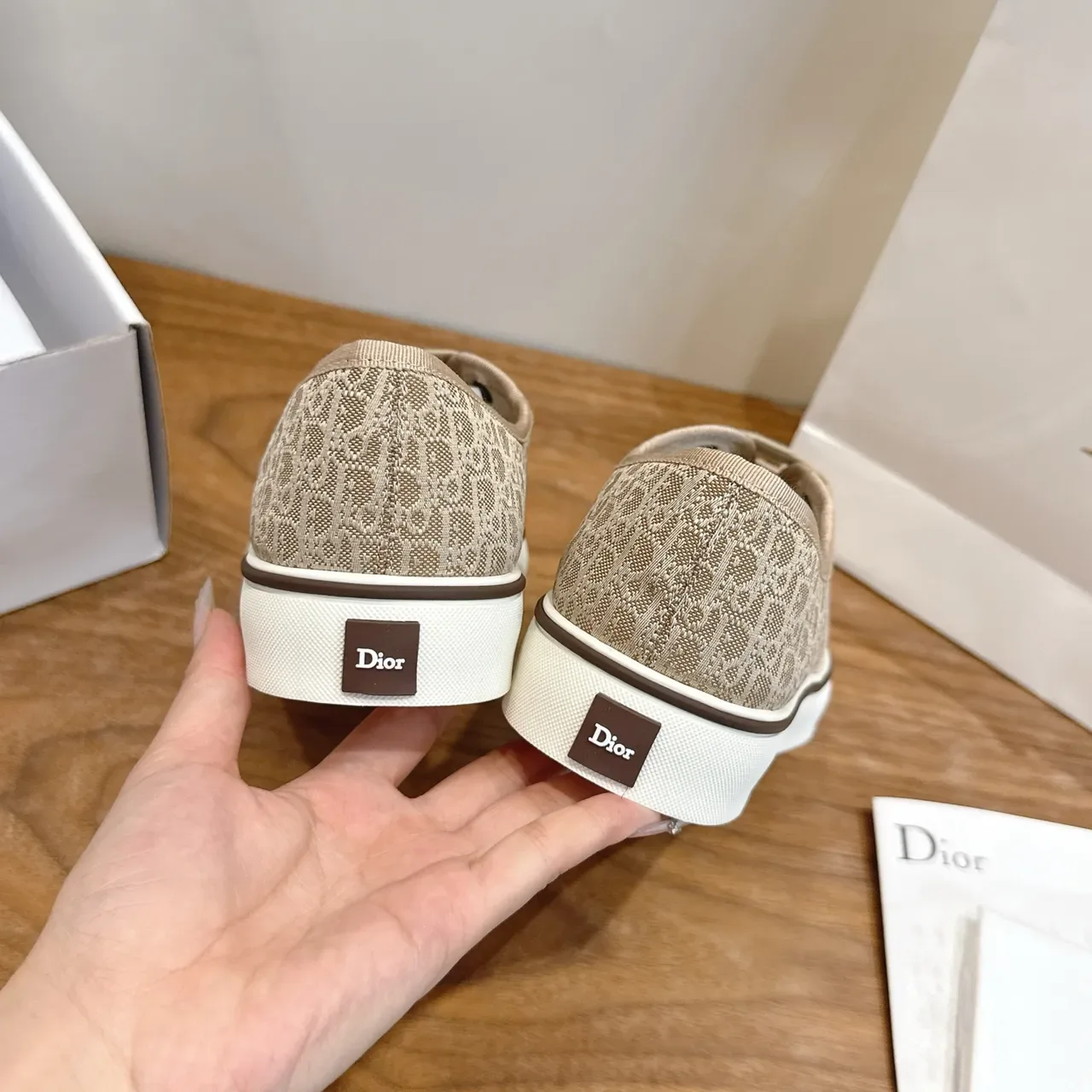 Dior B23 Beige Monogram Canvas Low-Top Lifestyle Zapatillas 3