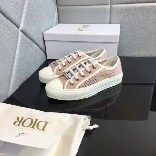 Dior B23 ধুলোবর্ণ গোলাপি ছিদ্রযুক্ত জালি লাইফস্টাইল স্নিকার