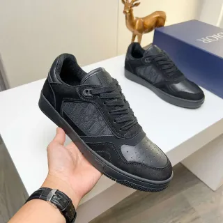 Dior B23 单色黑 混搭材质 生活休闲鞋