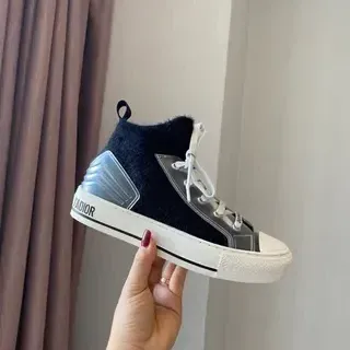 Dior B23 নেভি ফজি হাই-টপ লাইফস্টাইল স্নিকার