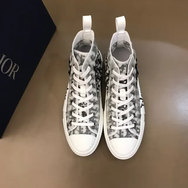 Dior B23 Transparent Oblique-Print High-Top Lifestyle Sneakers 7