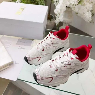 Dior B23 Baskets Chunky Blanches et Rouges