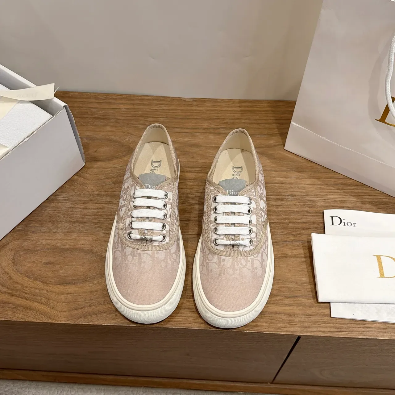 Dior B27 Beige Monogram Canvas Lifestyle Sneakers 5