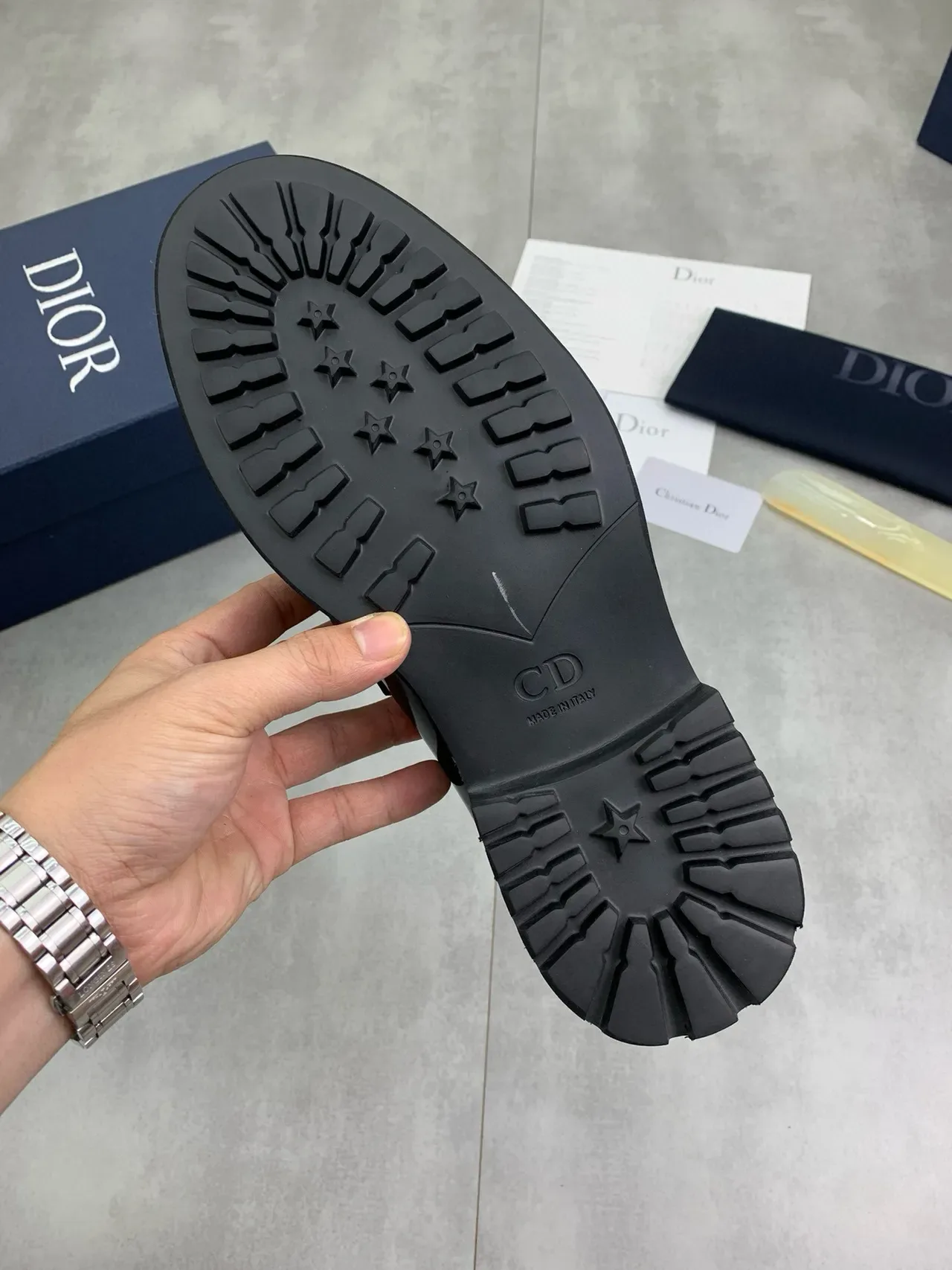 Dior B27 Black Silver Patent Leather Penny Loafer 3