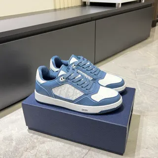 Dior B27 Bleu et Blanc Monogramme Oblique Sneakers Lifestyle
