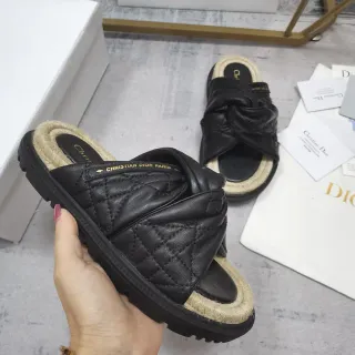 Dior B27 नعाल جلد مبطن بعقدة ملتوية