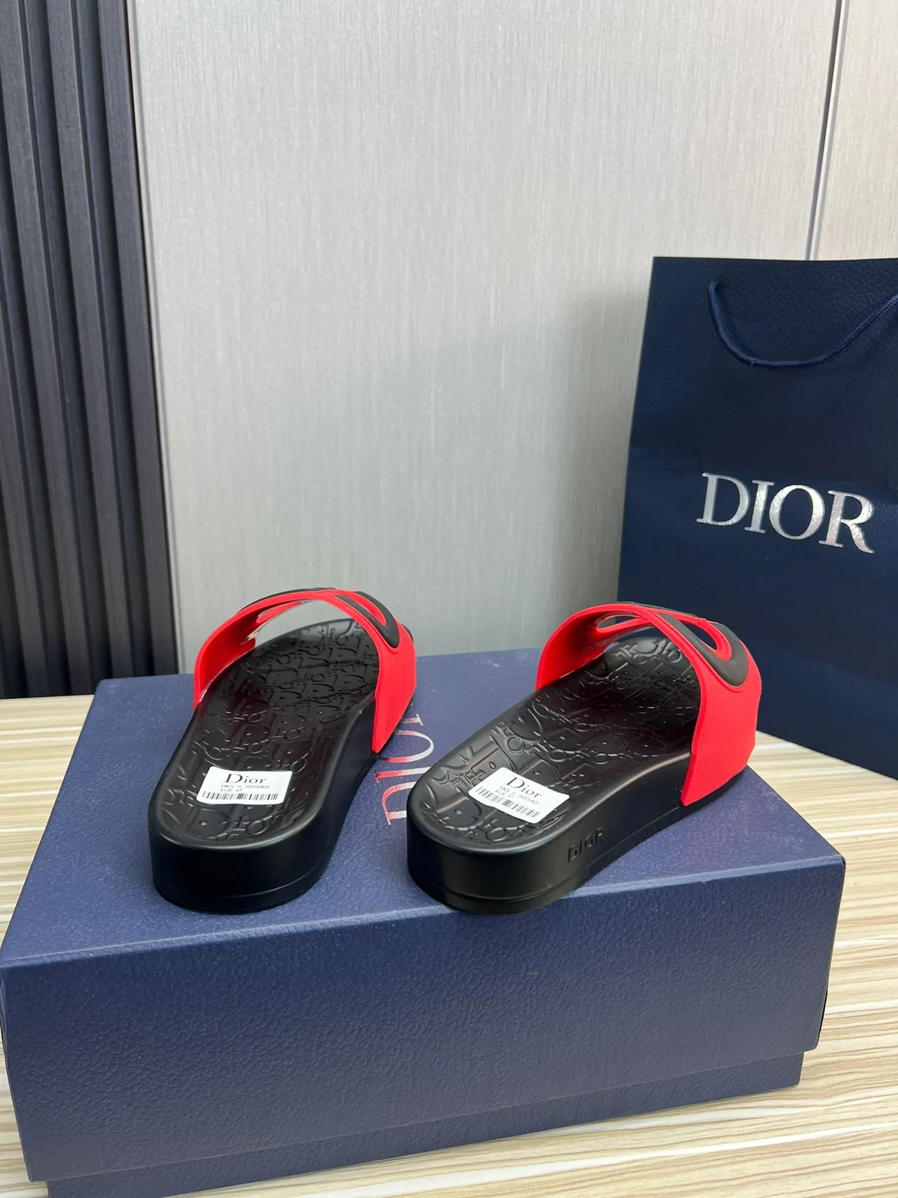 Dior B27 Slide Sandales Rouges et Noires 7