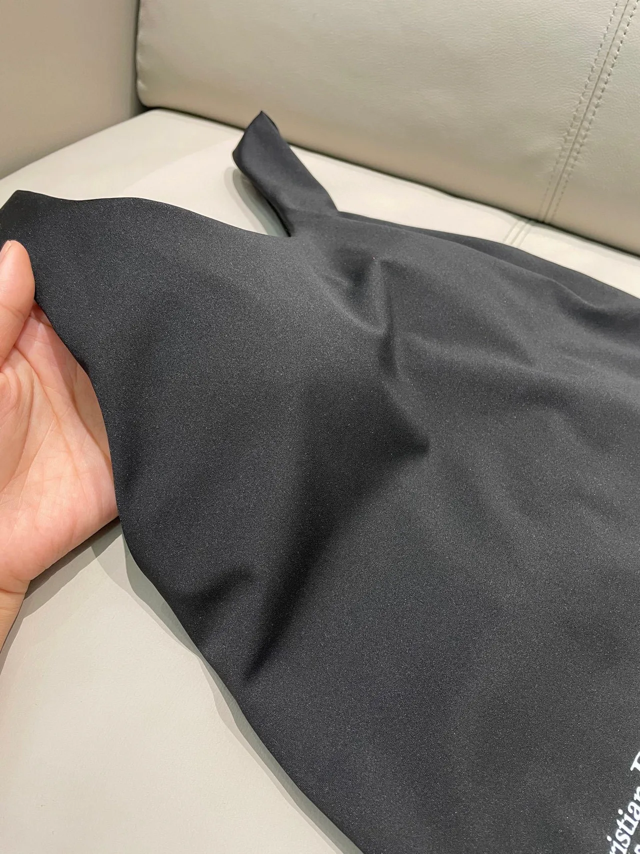 Dior Negro Asimétrico Mangas Largas Corte Hombro ropa deportiva 2