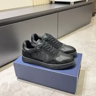 迪奥黑色低帮混合材质生活方式运动鞋