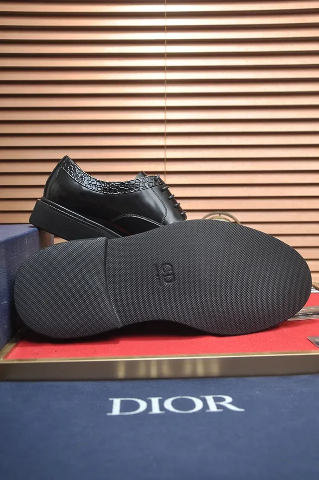 Dior Black Patent Cap-Toe Oxford Shoes 3