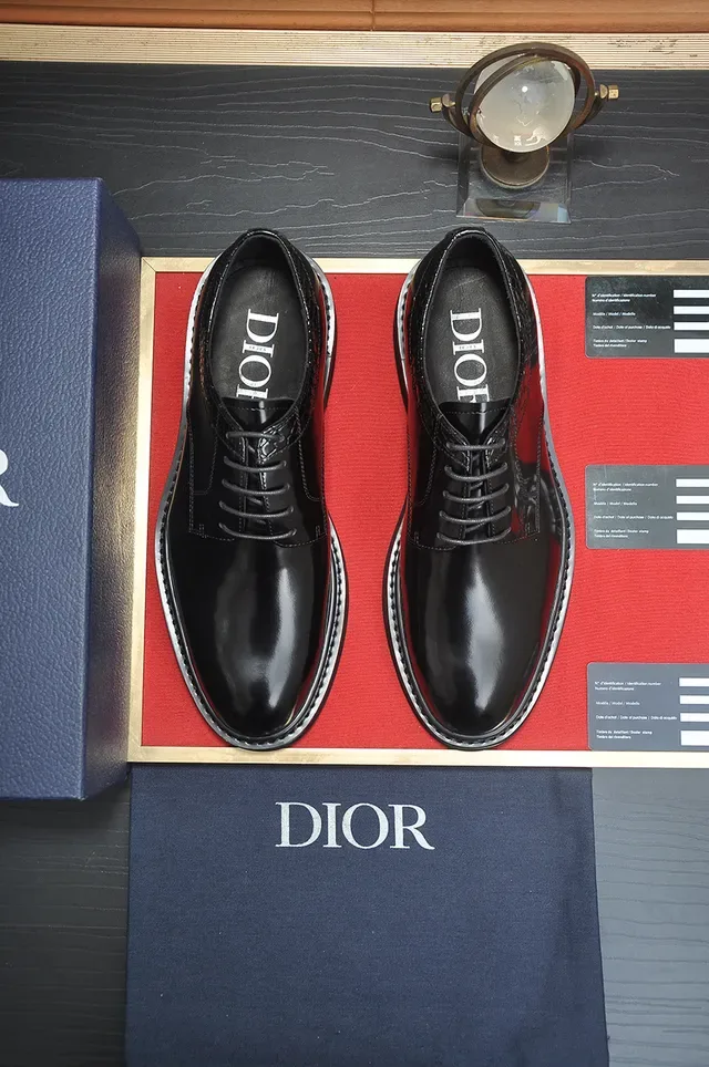 Dior Black Patent Cap-Toe Oxford Shoes 5