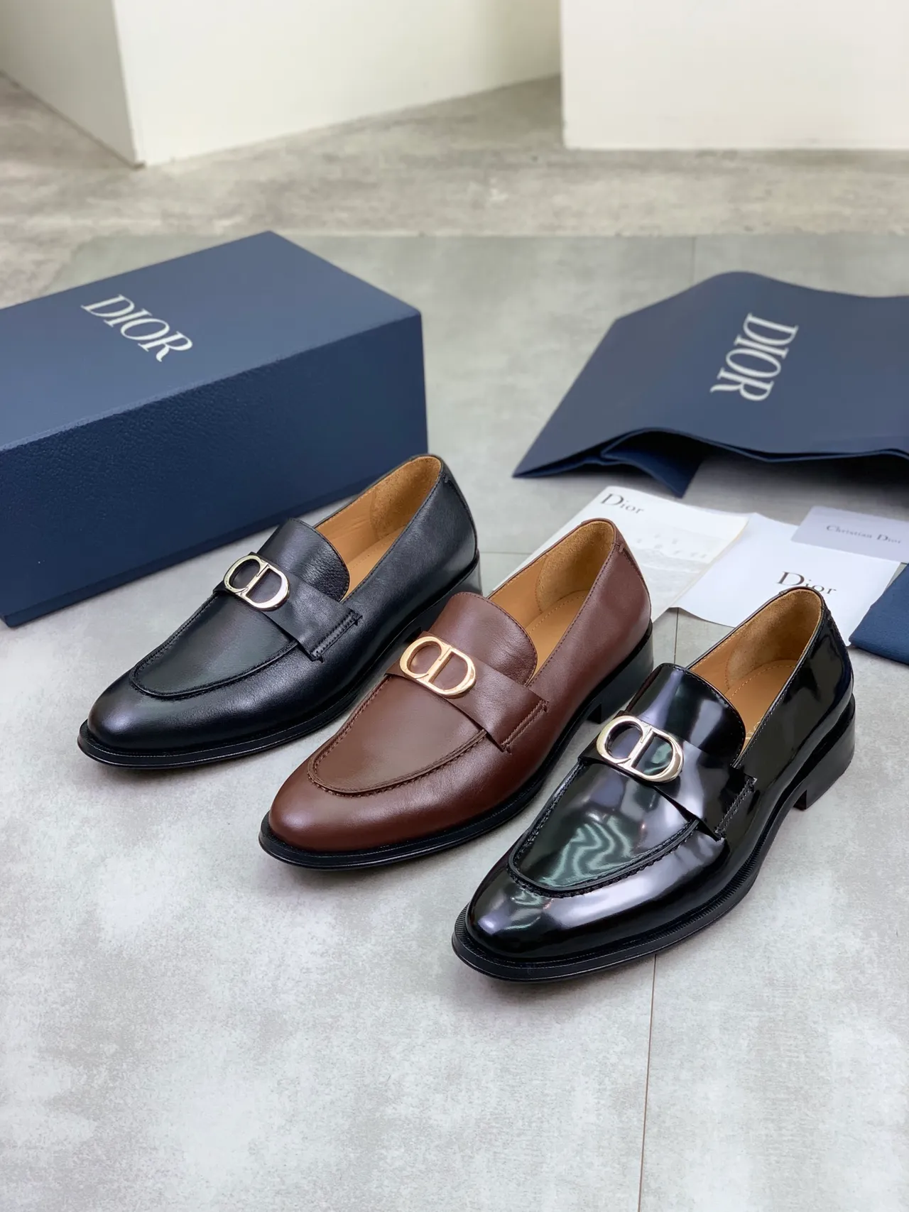 Dior Mocassin à Boucle Cuir Noir Homme Mocassin 2