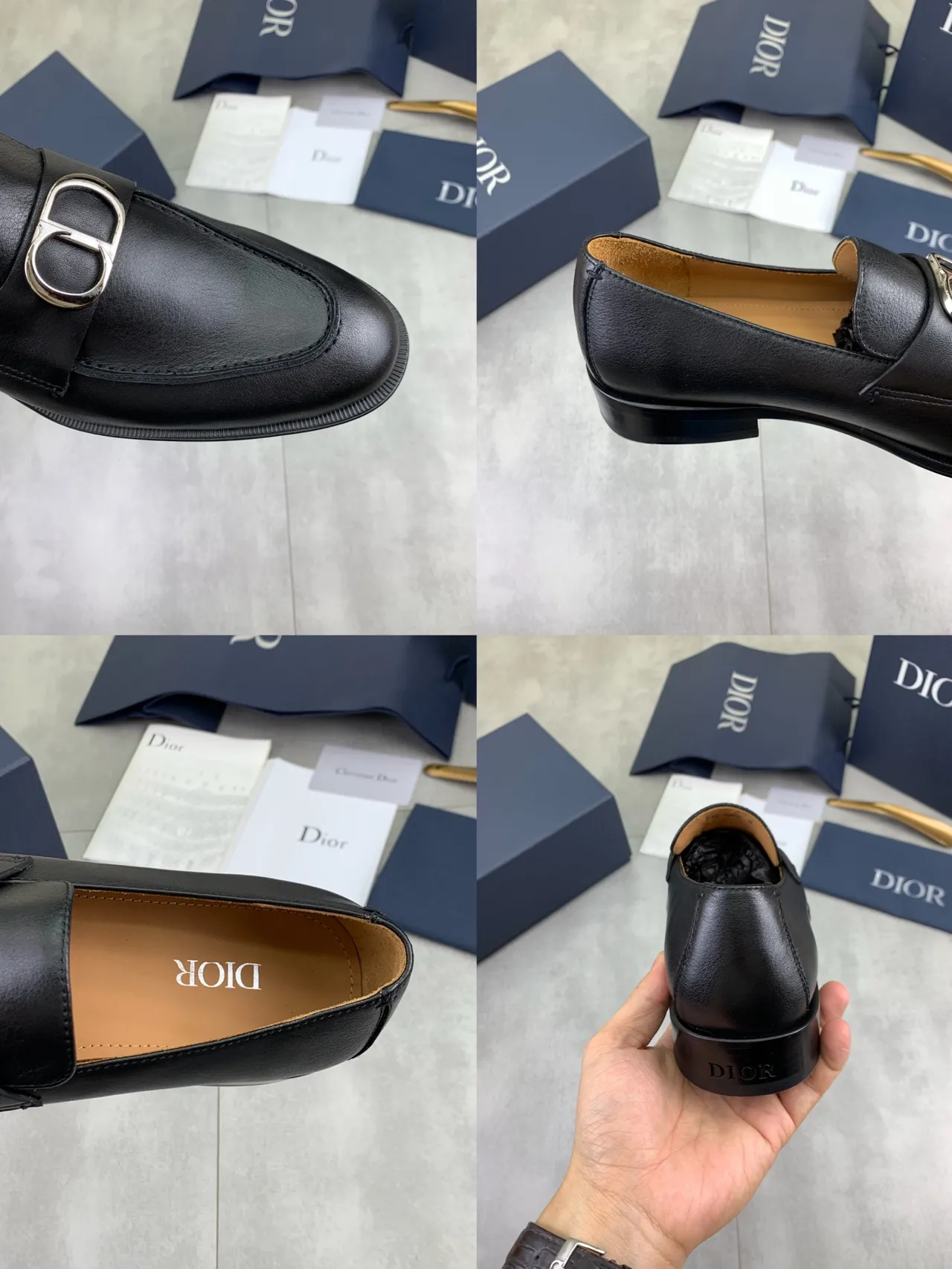 Dior Mocassin à Boucle Cuir Noir Homme Mocassin 3