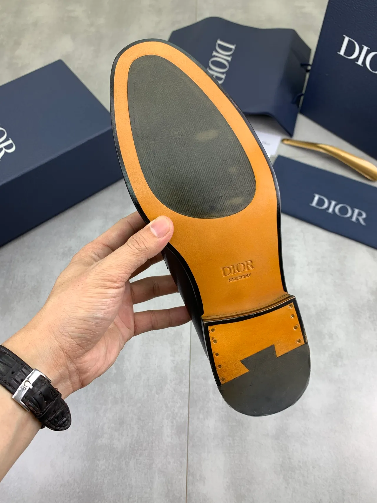 Dior Mocassin à Boucle Cuir Noir Homme Mocassin 4