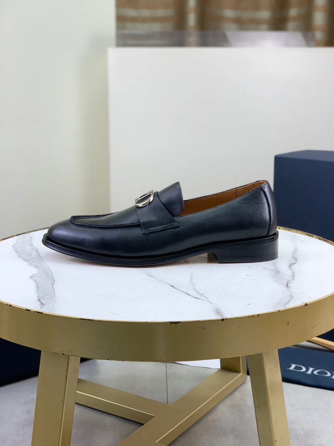 Dior Mocassin à Boucle Cuir Noir Homme Mocassin 5