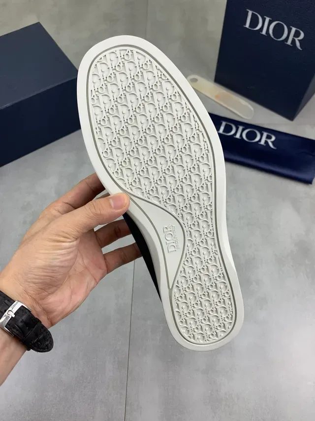 Dior Loafer Penny Strap Daim Navy Blanc 2