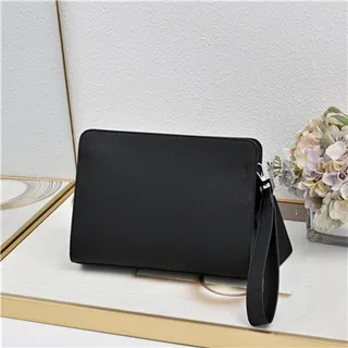 Dior Oblique Black Monogrammed Leather Structured Rectangular Silhouette Wristlet 8