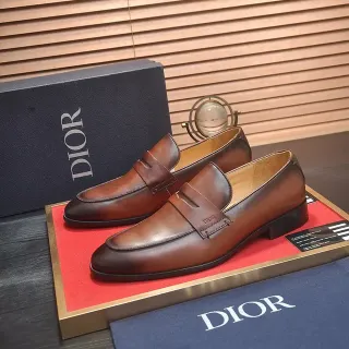 Dior Penny Loafer بني جلد رجالي