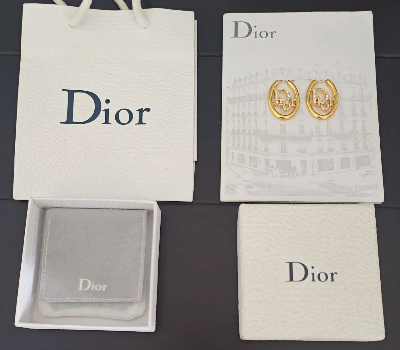 Dior Tribales Créoles ovales transparents en or pavés de cristaux Monogram 5