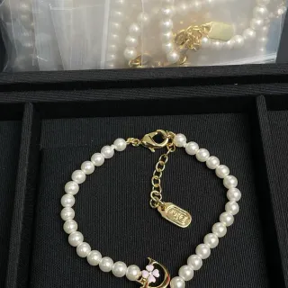 迪奥 白金 珍珠串 硬件 手链