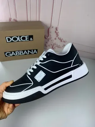 Dolce & Gabbana Sneakers noir et blanc low top plateforme avec piping contrasté sneakers lifestyle 7