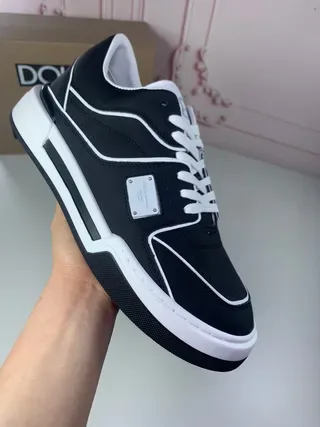 Dolce & Gabbana Sneakers noir et blanc low top plateforme avec piping contrasté sneakers lifestyle 9