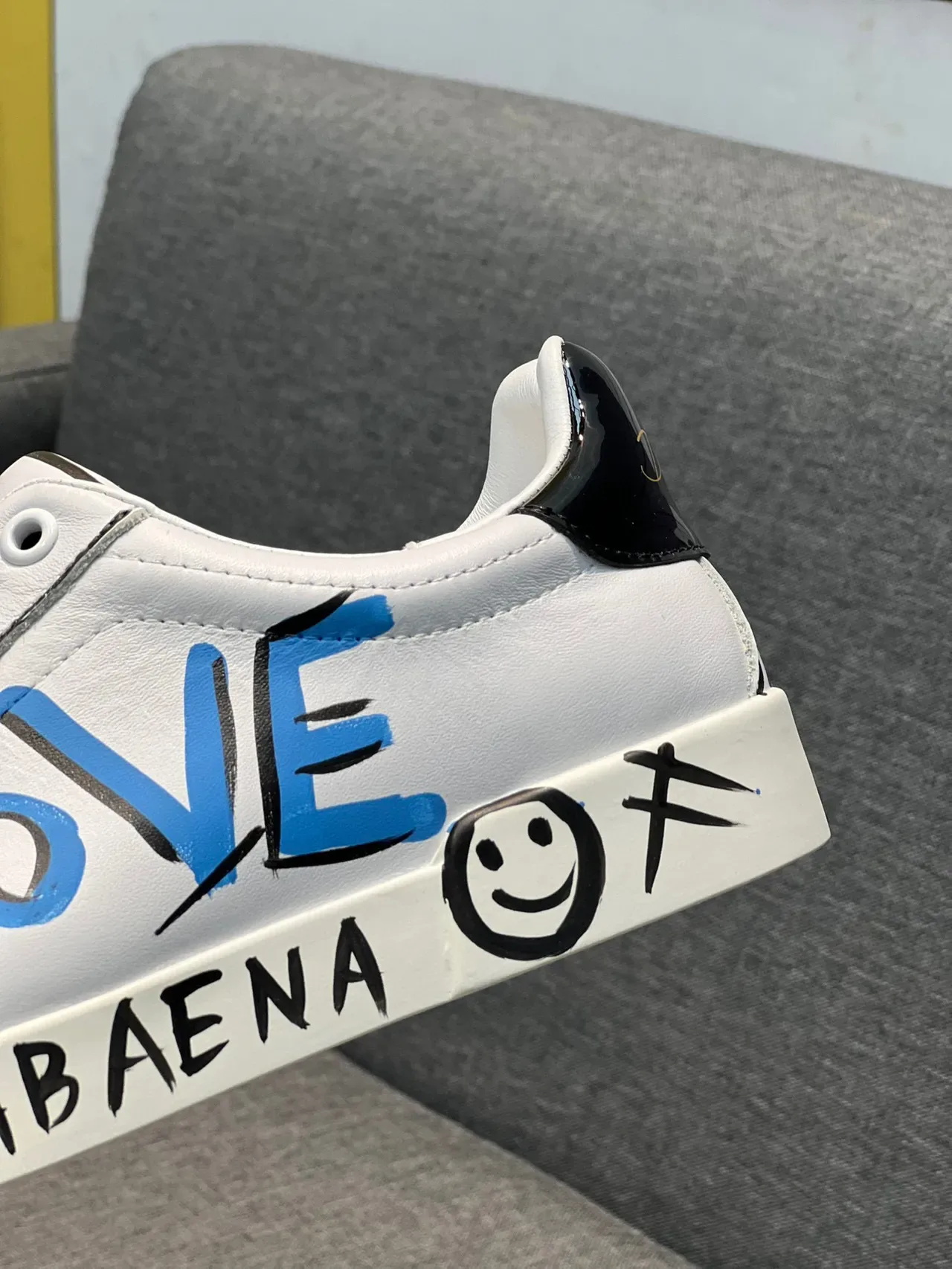 Dolce & Gabbana Graffiti-Print White Lifestyle Sneakers 8