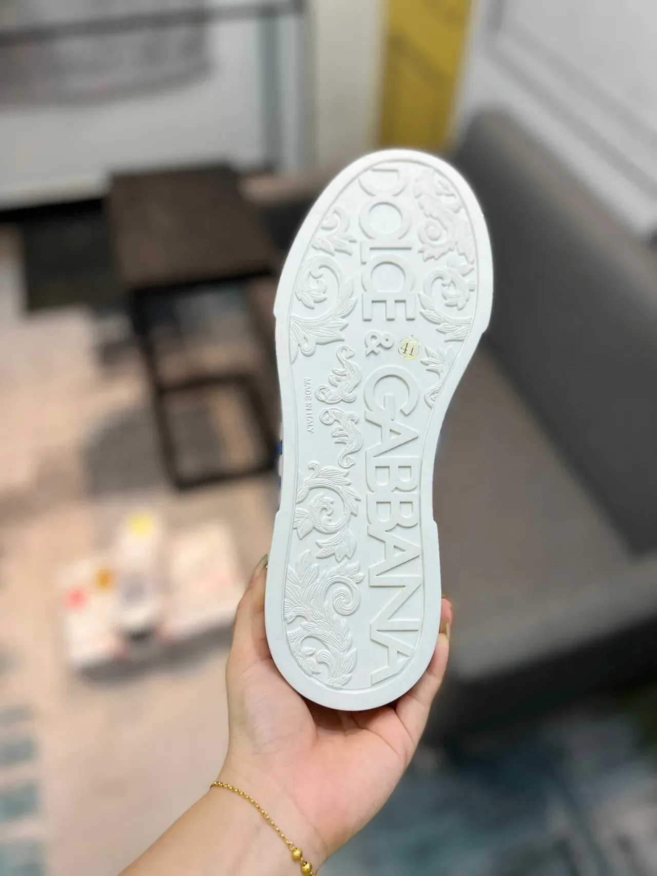 Dolce & Gabbana Graffiti-Print White Lifestyle Sneakers 9