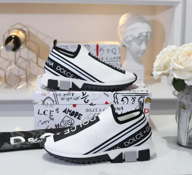 Dolce & Gabbana Speed Trainer White Black Lifestyle Sneakers 2