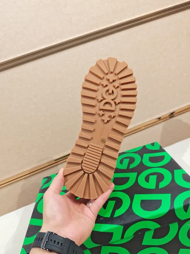 Dolce & Gabbana 米棕色 Logo-Print 帆布鞋面 厚底 生活方式运动鞋 2