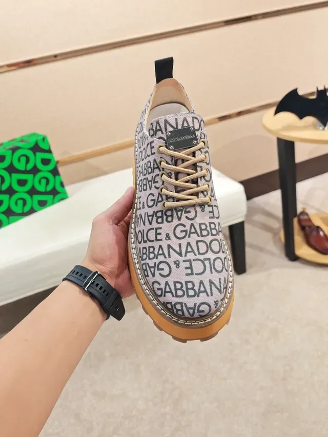 Dolce & Gabbana 米棕色 Logo-Print 帆布鞋面 厚底 生活方式运动鞋 5