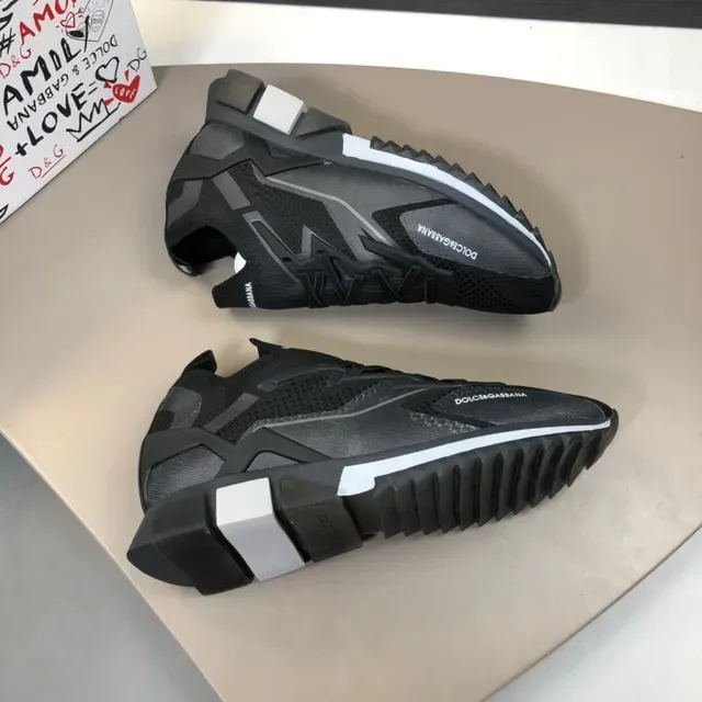 Dolce & Gabbana Black Knit Lifestyle Sneakers 8