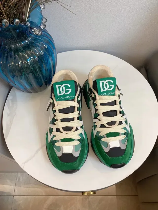 Dolce & Gabbana Sneakers Chunky Semelle Verte Blanche Multi-Panel Layered Upper 3