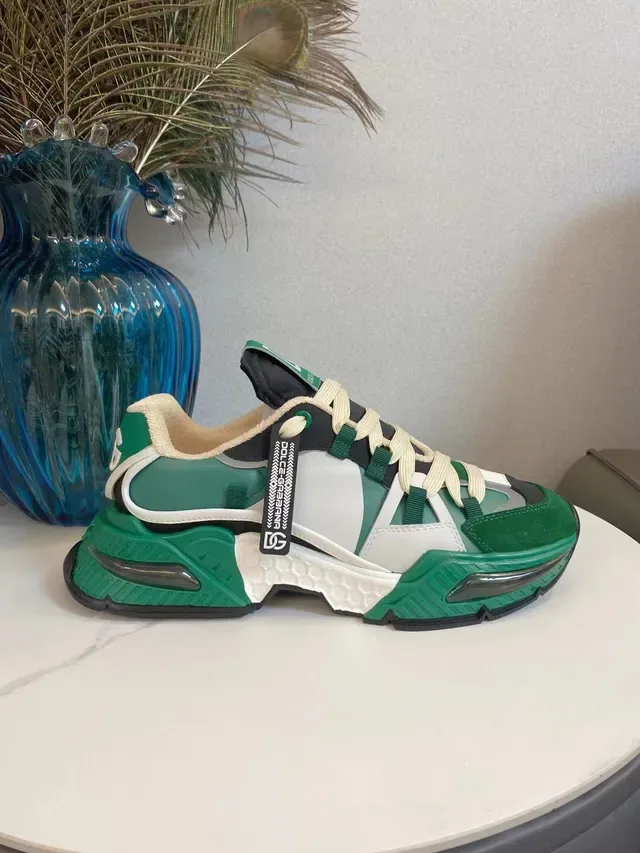 Dolce & Gabbana Sneakers Chunky Semelle Verte Blanche Multi-Panel Layered Upper 4