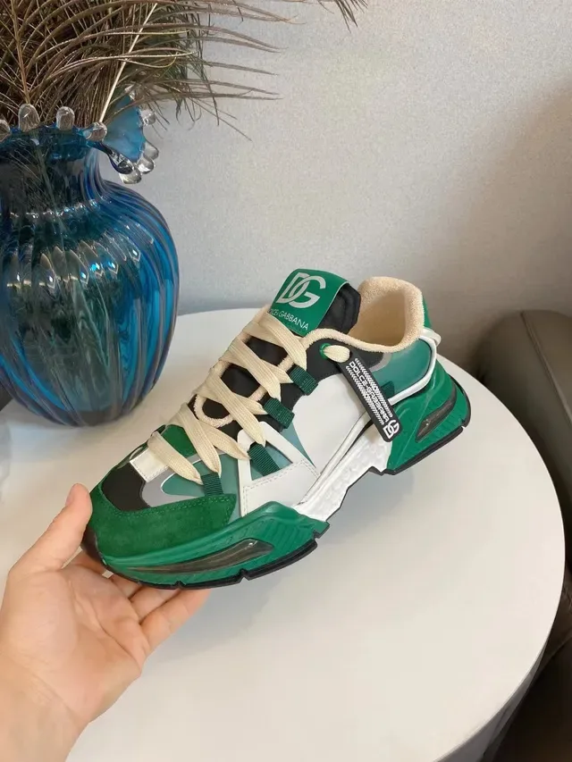 Dolce & Gabbana Sneakers Chunky Semelle Verte Blanche Multi-Panel Layered Upper 6