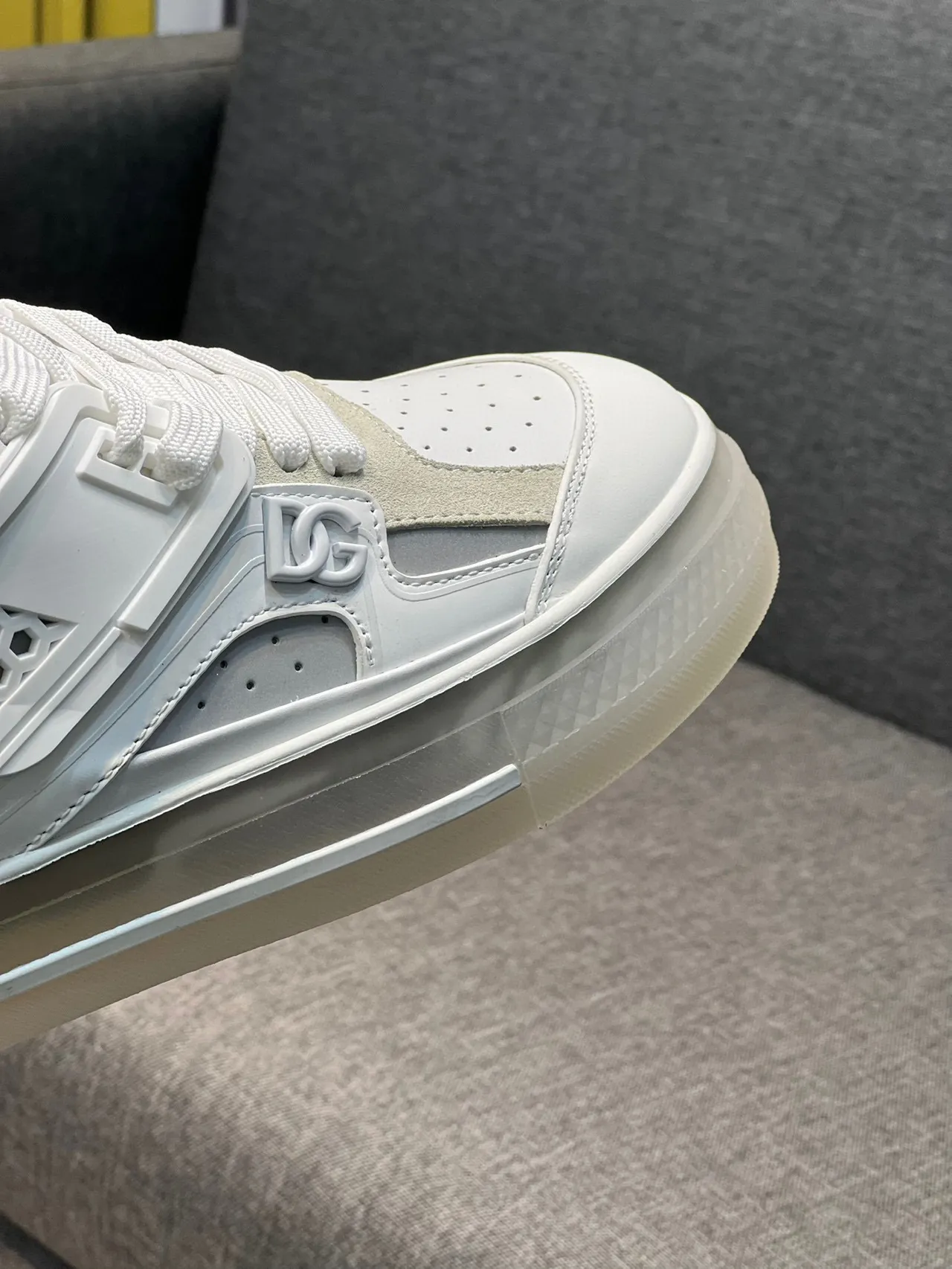 Dolce & Gabbana Sneaker Lifestyle Blanco Beige Low-Top Capas Superpuestas Sneakers Lifestyle 4
