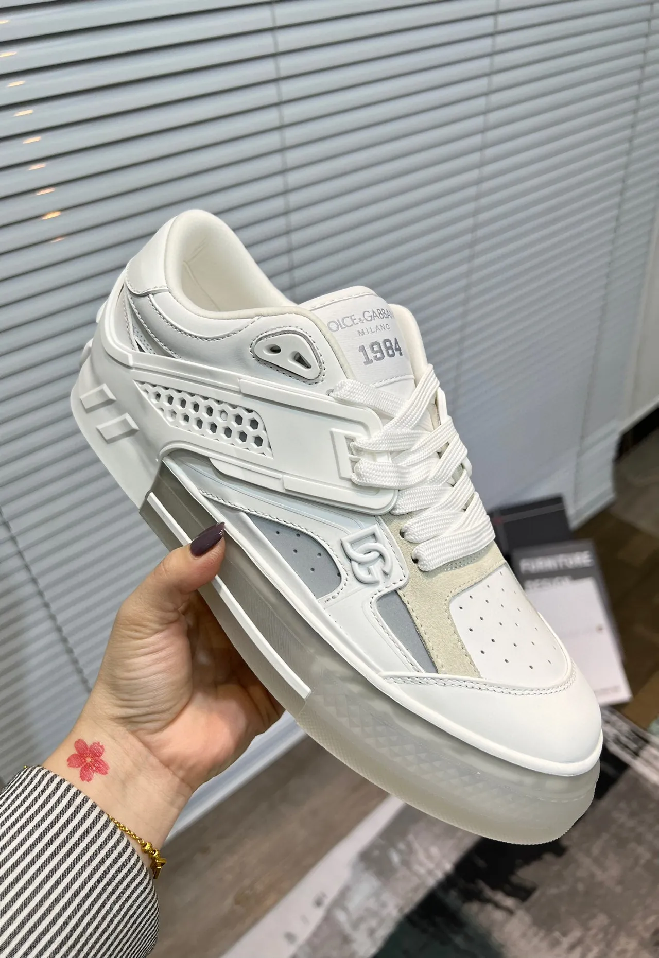 Dolce & Gabbana Sneaker Lifestyle Blanco Beige Low-Top Capas Superpuestas Sneakers Lifestyle 7