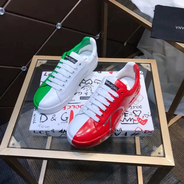 Dolce & Gabbana মাল্টিকালার কালার-ব্লকড লেদার লো-টপ লাইফস্টাইল স্নিকার 1