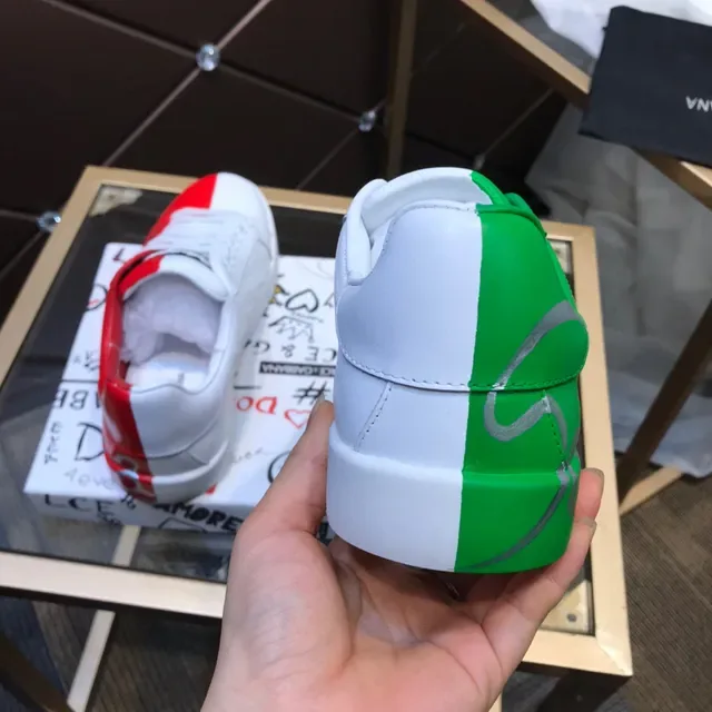 Dolce & Gabbana মাল্টিকালার কালার-ব্লকড লেদার লো-টপ লাইফস্টাইল স্নিকার 6